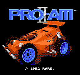 RC Pro-AM II title screen for NES